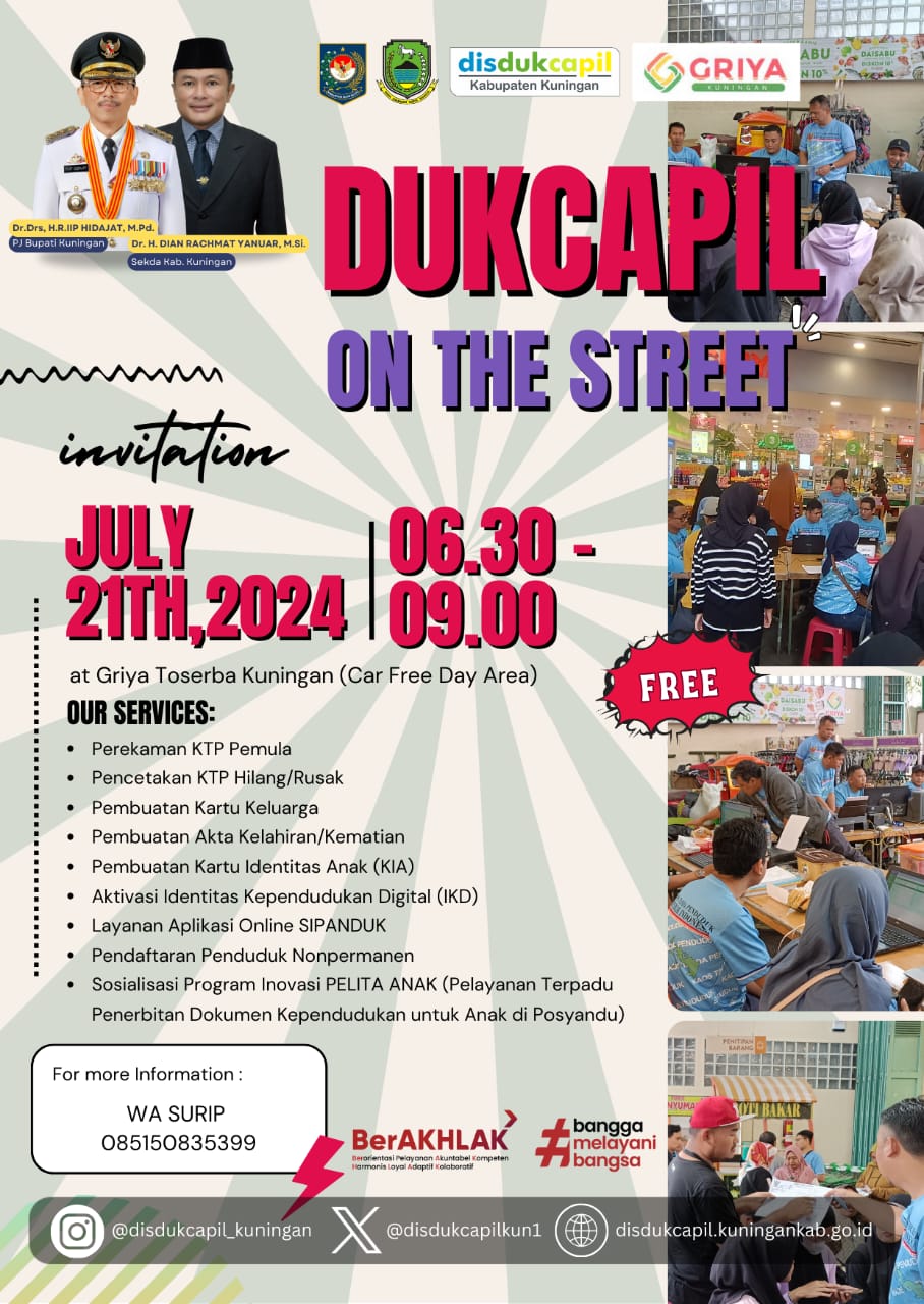 DUKCAPIL ON THE STREET